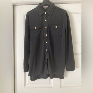 Comfy button down with gold buttons